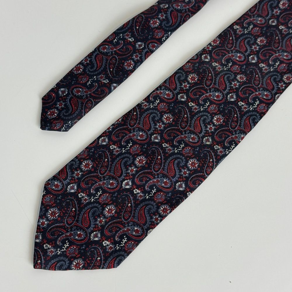 Vintage Christian Dior Silk Navy Paisley Tie